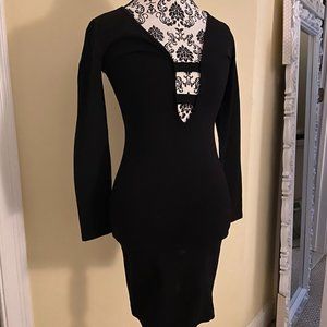 Little Black Dress with Sexy Cleavage Band